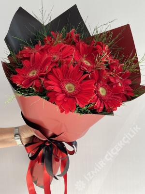 Kırmızı Gerbera Buketi - Buca Çiçekçi